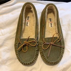 Green Minnetonka Moccasins